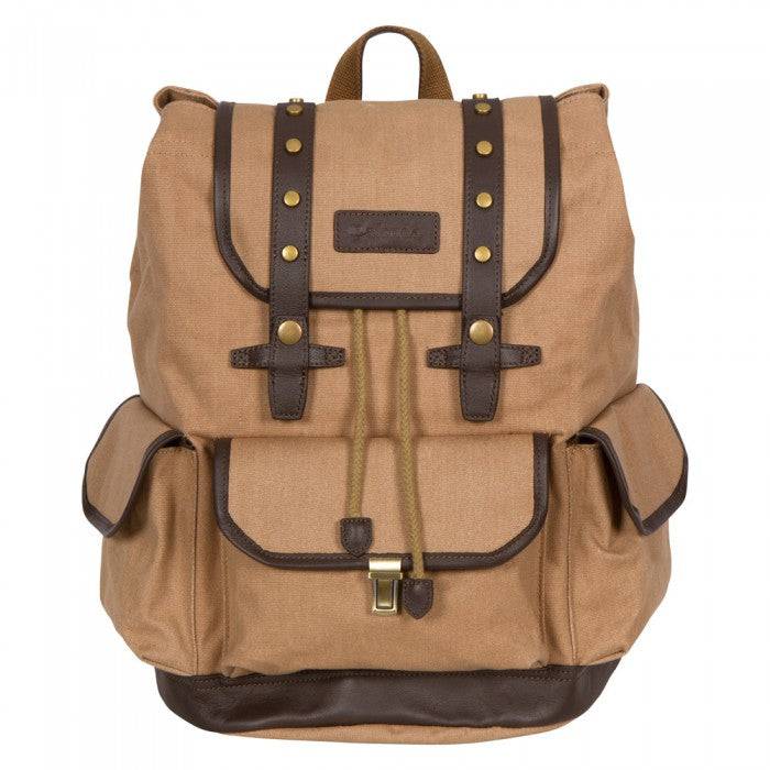 Desert Tan Travel Companion Canvas Backpack