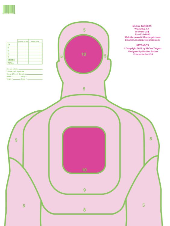 High-Visibility Pink Silhouette Paper Shooting Targets for Training, 18 x 24 Inches - Set of 50 Target Sheets