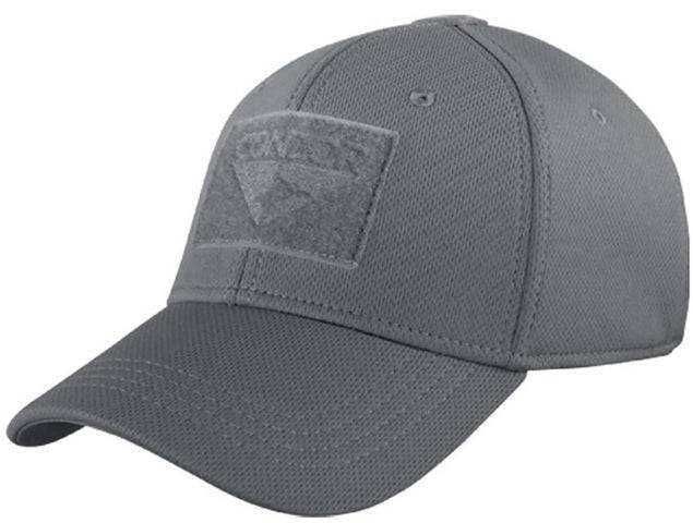 Flexible Condor Polyester Fitted Cap with Embroidered Eyelets and Patch Panels