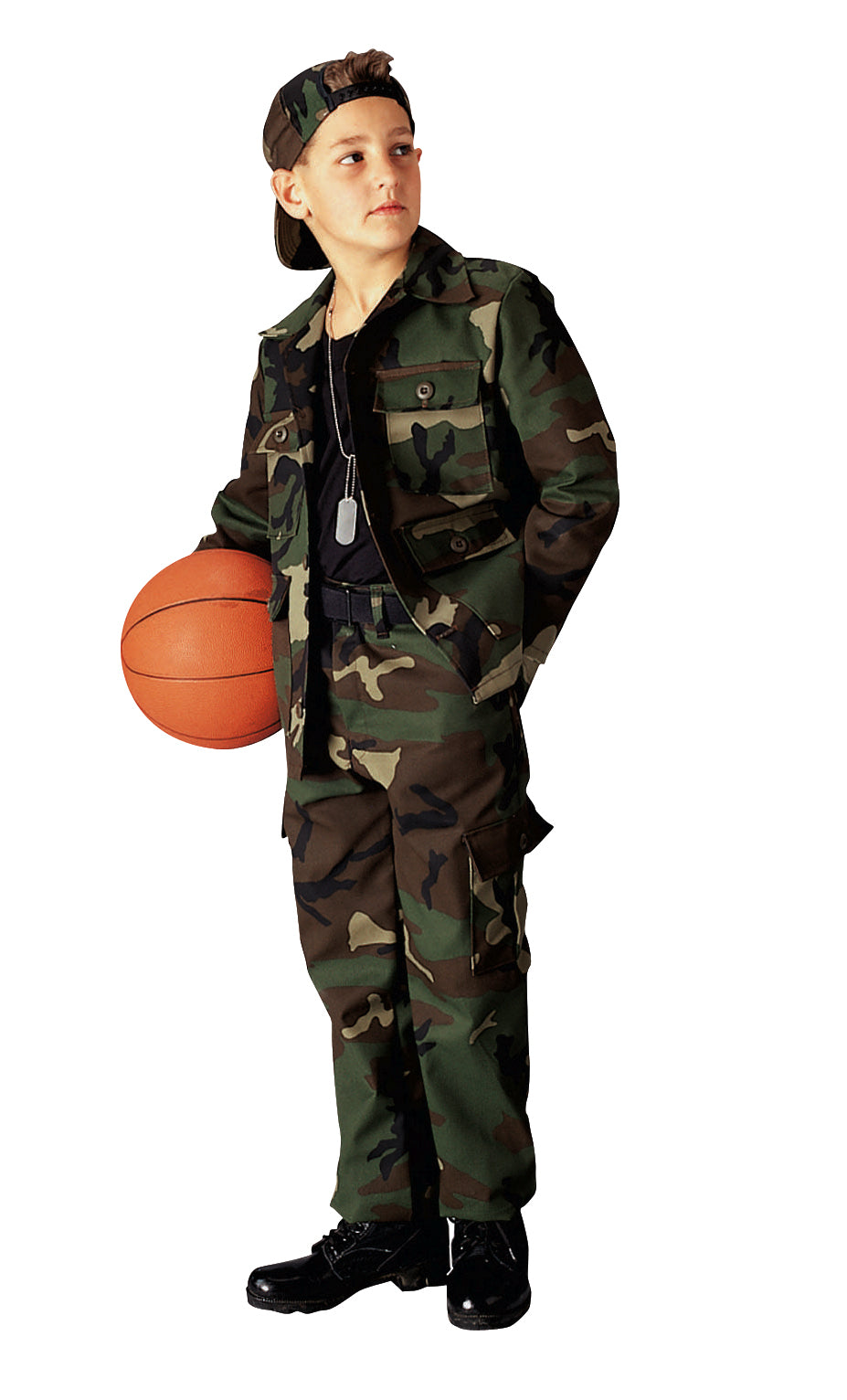 Comfortable and Durable Kids Military - Inspired Cargo Camo Pants