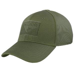 Flexible Condor Polyester Fitted Cap with Embroidered Eyelets and Patch Panels
