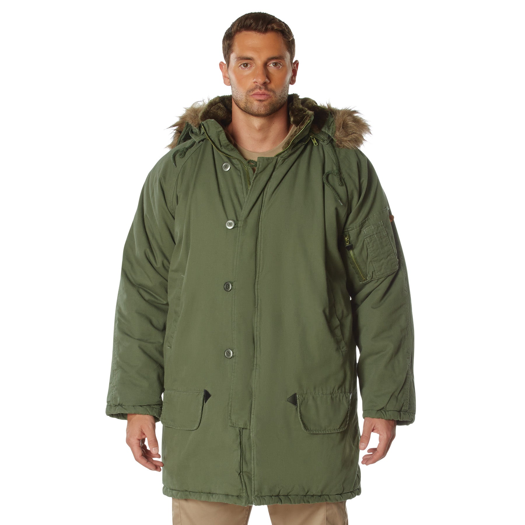 Authentic Vintage Military-Style N-3B Warm Cotton Parka