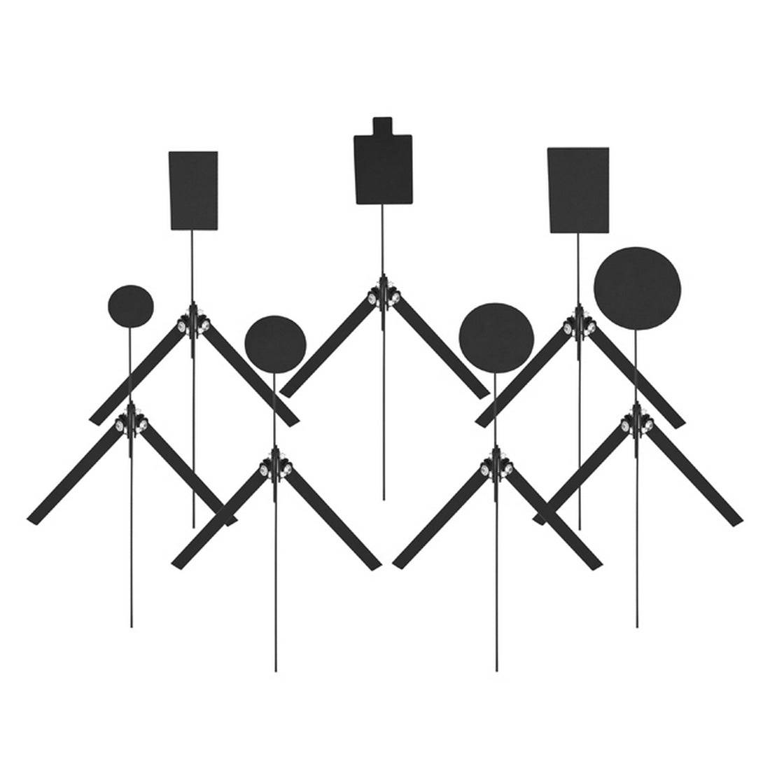 Action Targets AR500 Shooting Target with 10 Circles in Black - Ideal for Shooting Enthusiasts