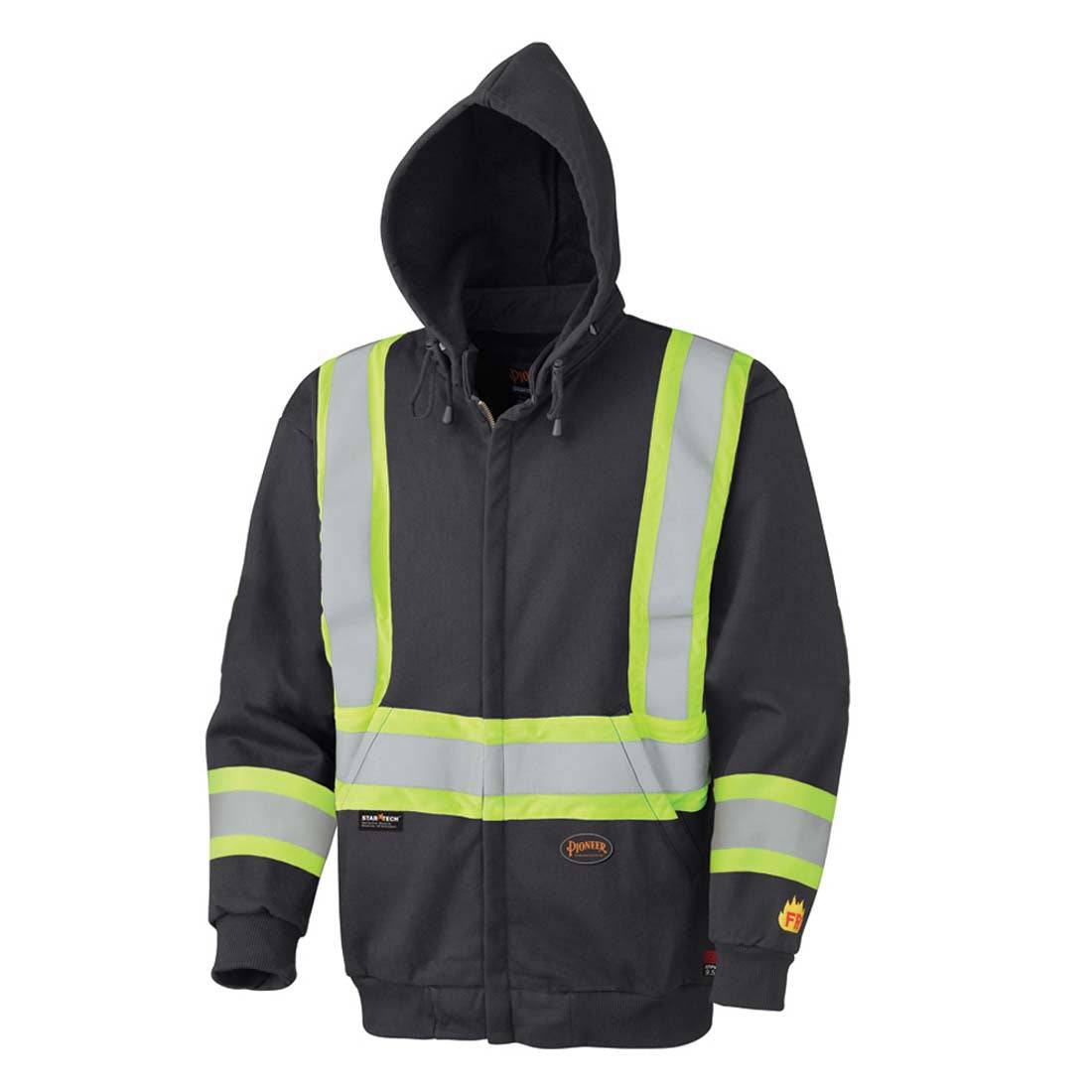 Pioneer Flame-Resistant Heavyweight Cotton Zip-Up Style Safety Hoodie for Enhanced Workplace Protection