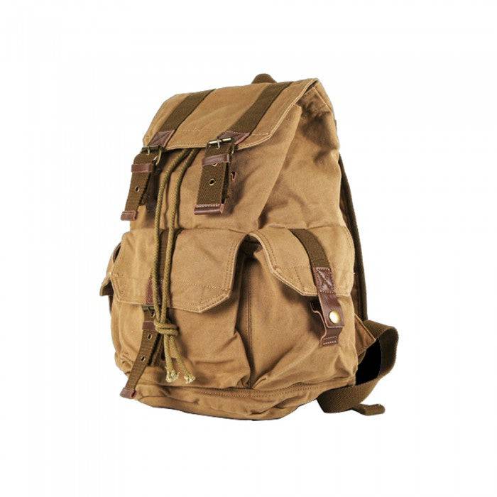 Desert Tan Cargo Companion Canvas Traveling Backpack