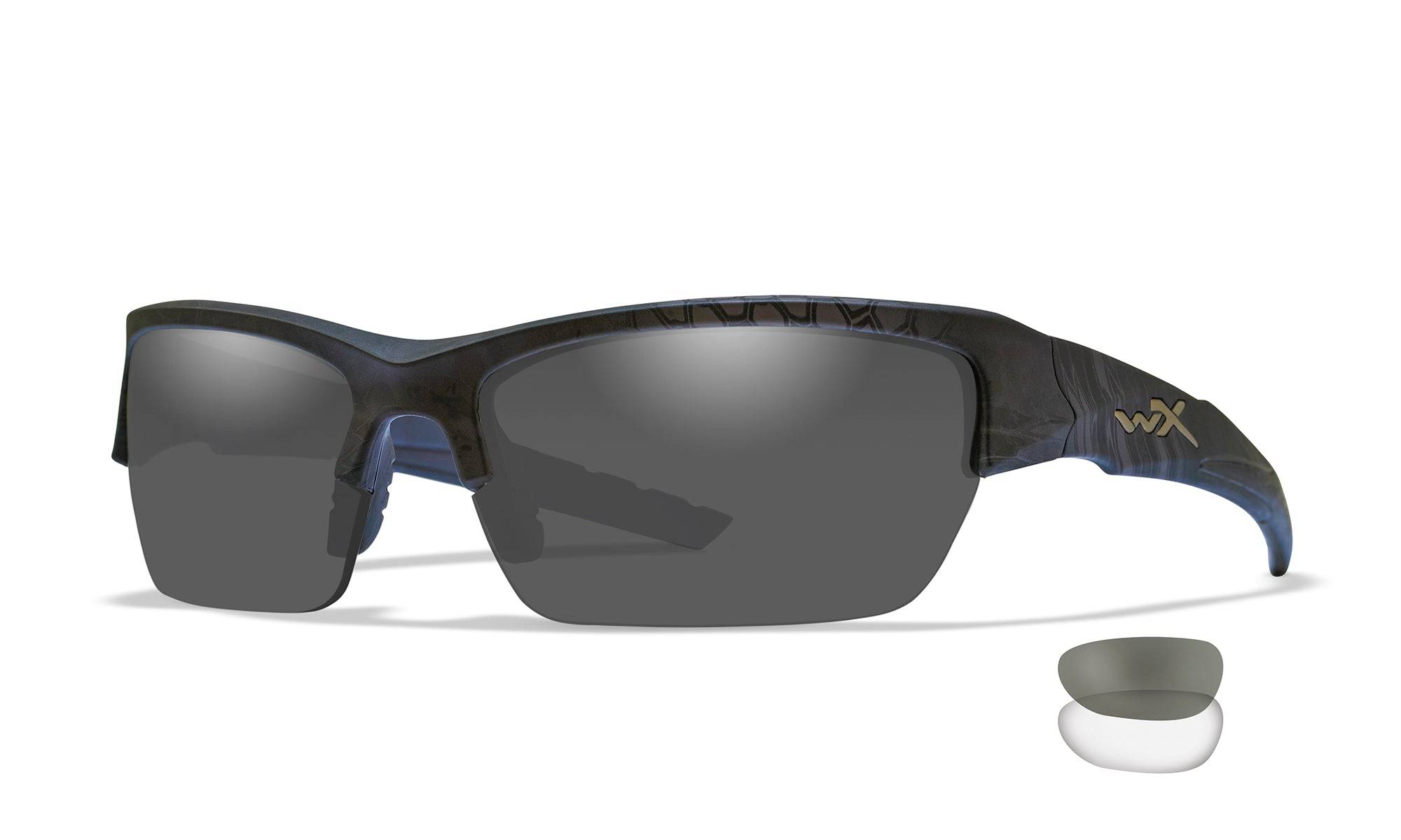 Wiley X Valor Lightweight Semi - Rimless Bulletproof Sunglasses in Matte Black