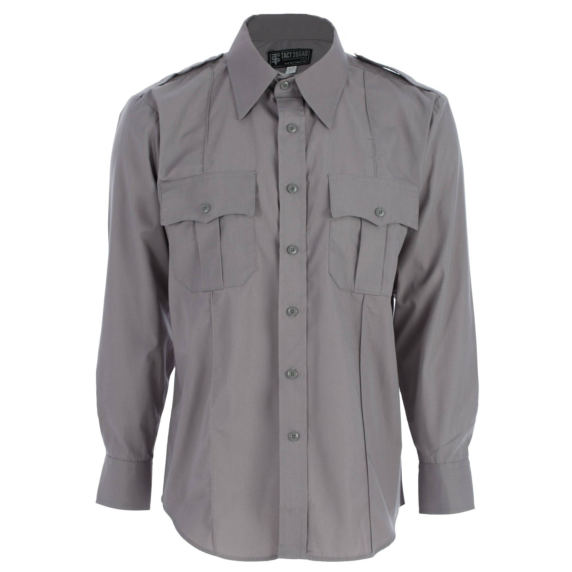 Tact Squad Men's Comfortable Polyester/Cotton Blend Long Sleeve Uniform Shirt - 8003