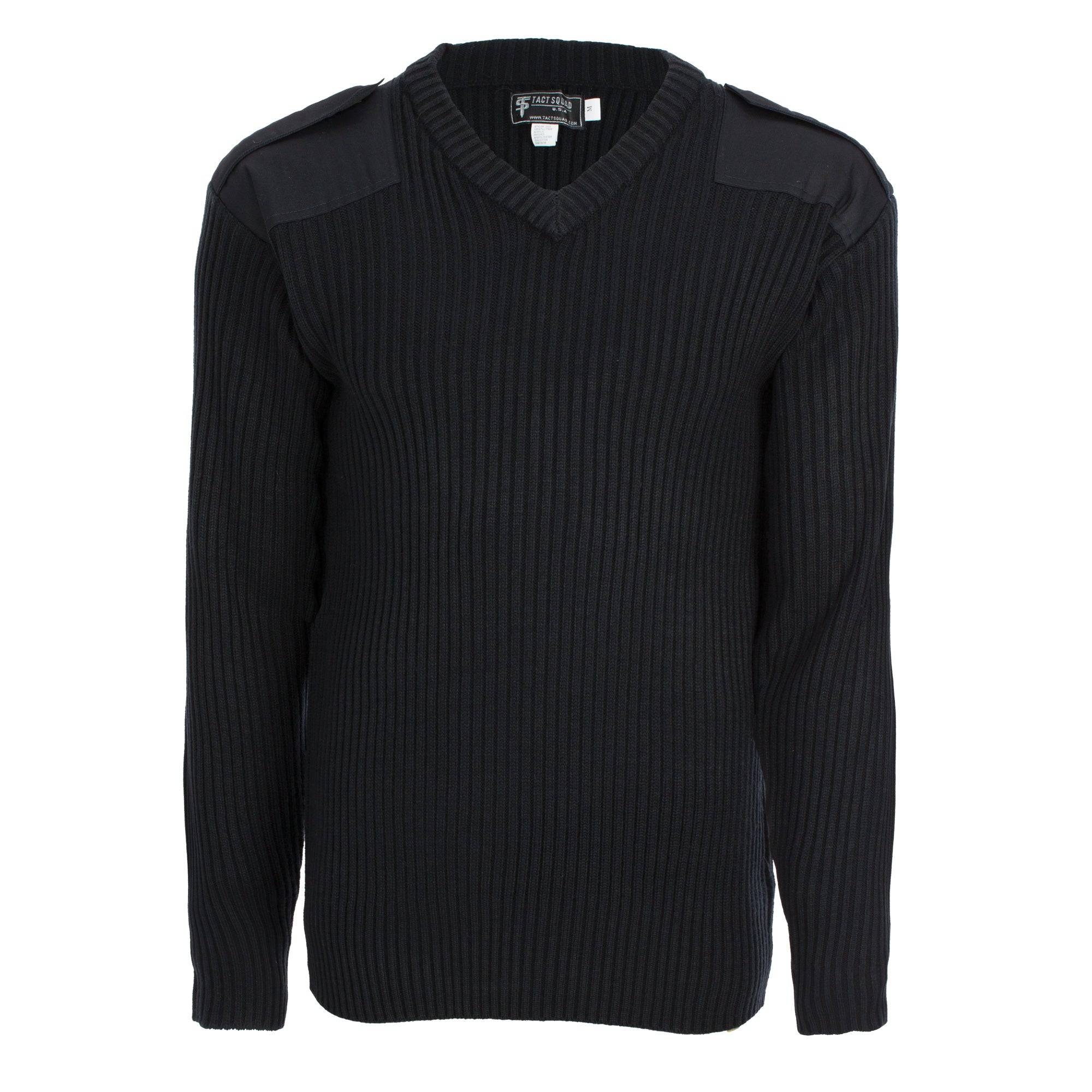 Tact Squad Men's Cold-Weather Essential Commando Style V-Neck Sweater - Year 2003 Edition