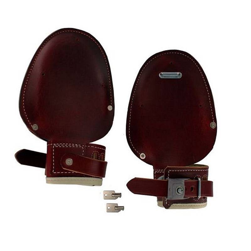Heavy-Duty Humane Leather Restraint Mitts for Self and Others Protection