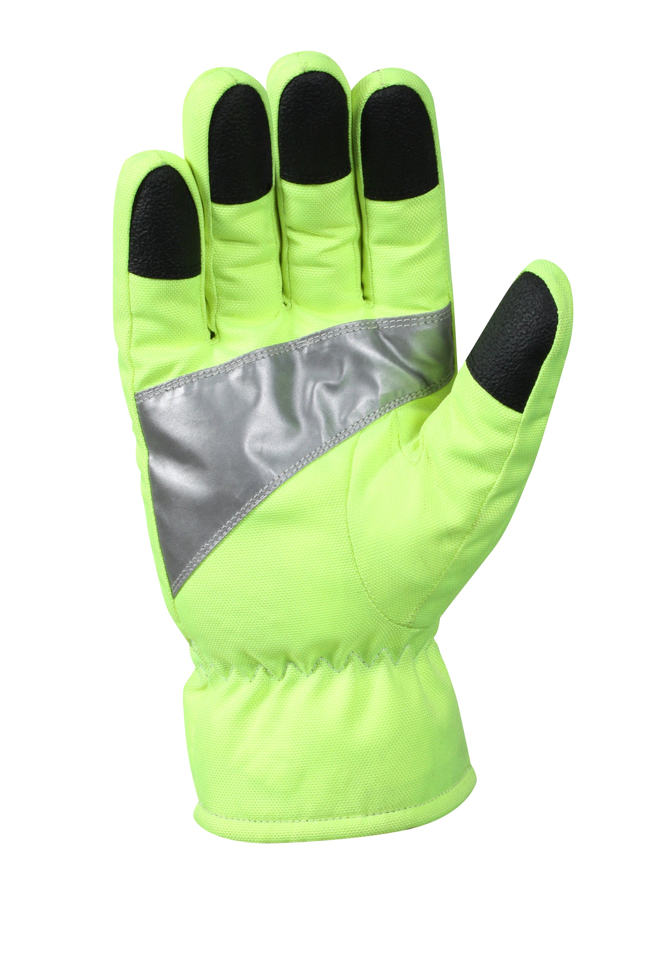 High-Visibility Neon Green Safety Gloves with Reflective Tape
