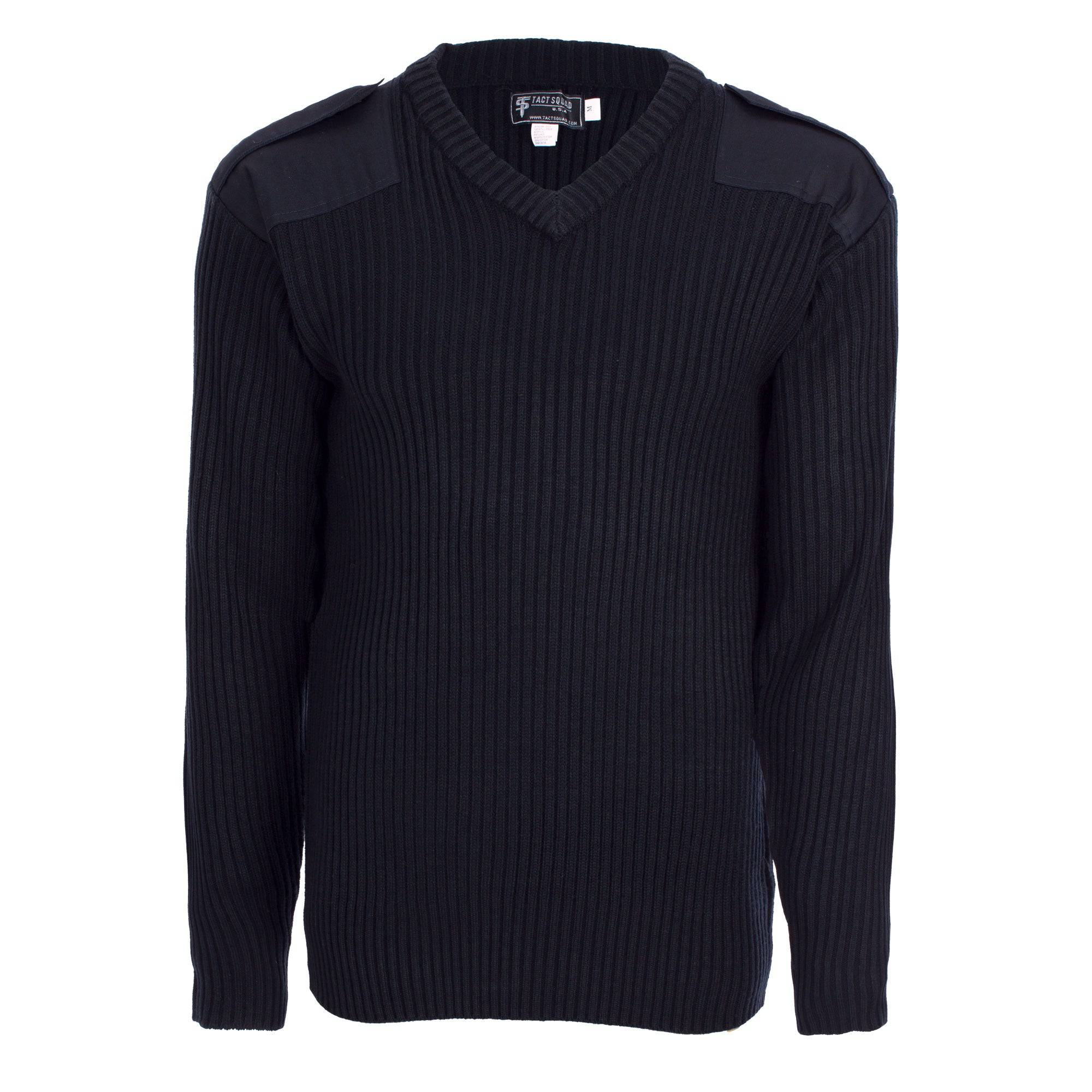 Tact Squad Men's Cold-Weather Essential Commando Style V-Neck Sweater - Year 2003 Edition