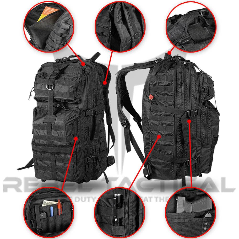 Rebel Tactical RT477 26 MOLLE-style Tactical Assault Backpack for Outdoor Enthusiasts