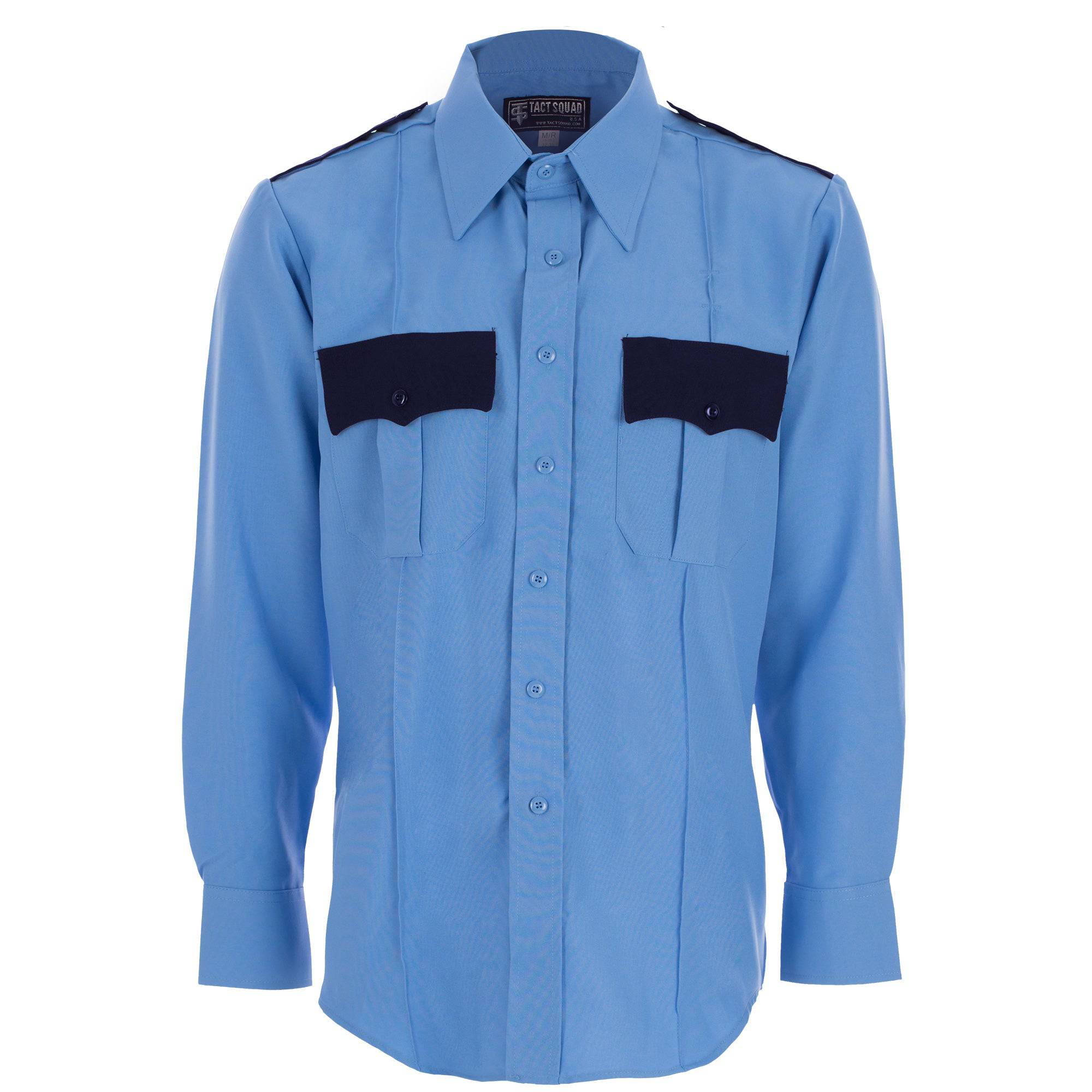 Men’s Tact Squad Two-Tone Polyester Long Sleeve Hidden-Zipper Shirt - 8002