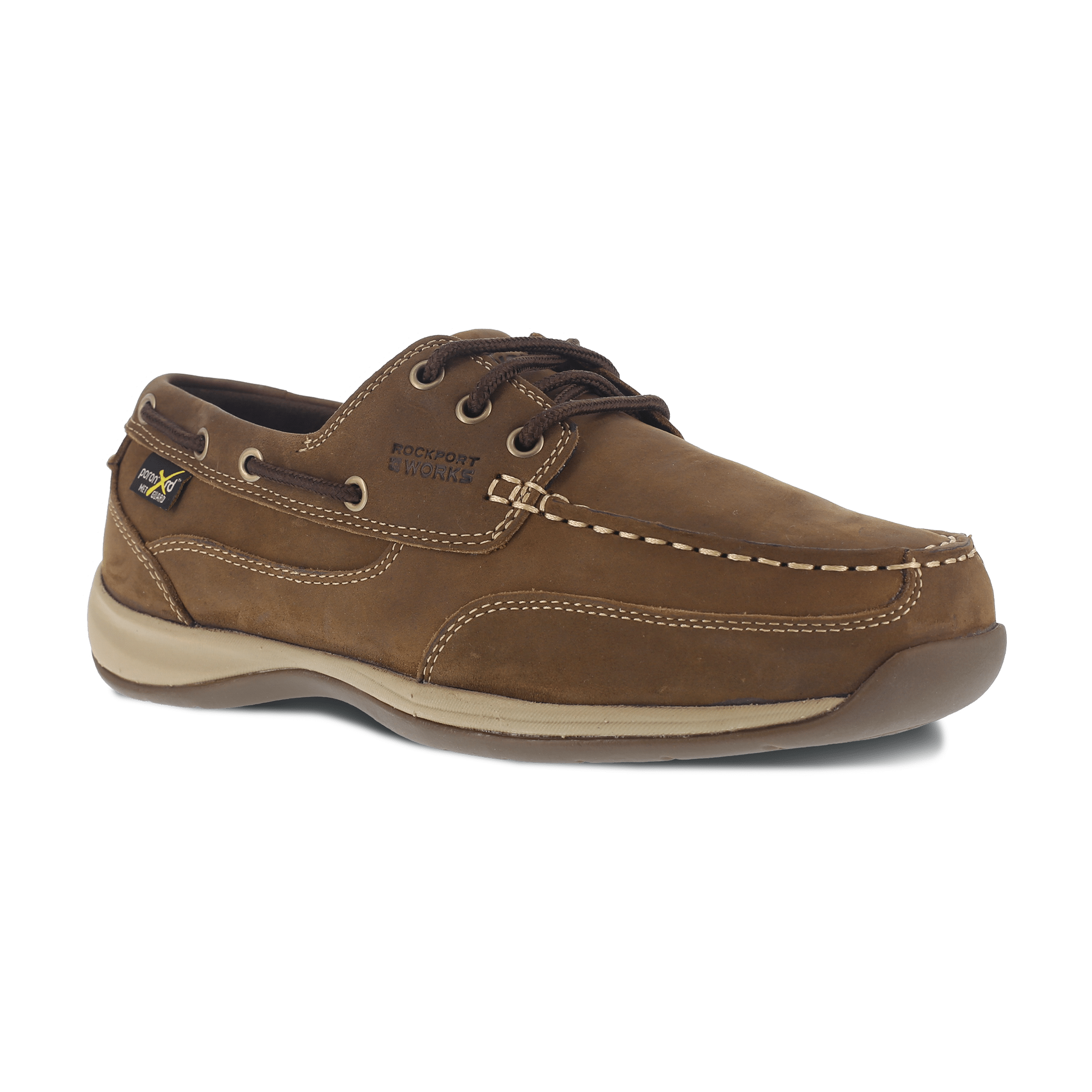 Rockport Men's Premium Sailing Club Three-Eye Lace-Up Boat Shoes with Poron XRD Internal Metatarsal Protection - RK6734