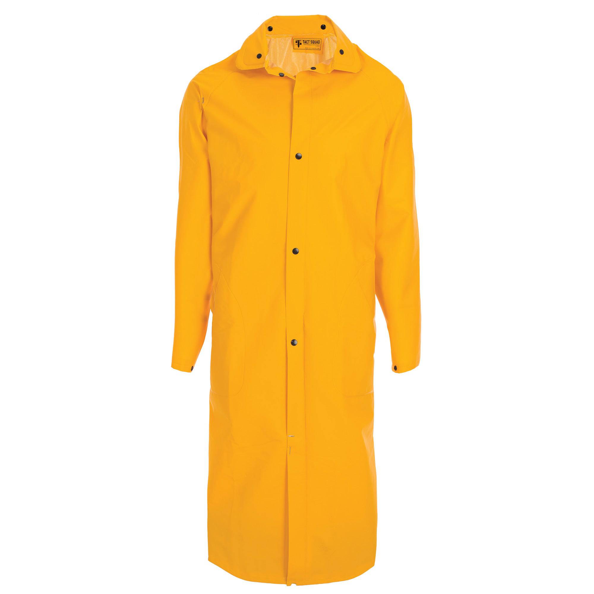 6011 Tact Squad PVC Coated Raincoat with Detachable Hood for Enforcement