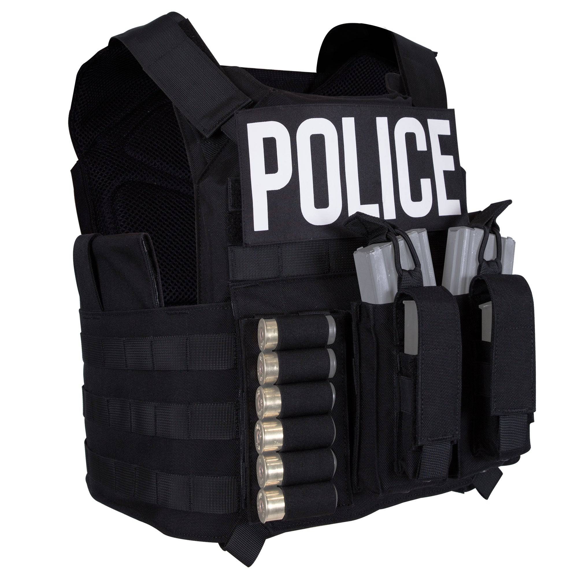 SecPro Tactical S.W.A.T. Plate Carrier with Police Decal for Law Enforcement