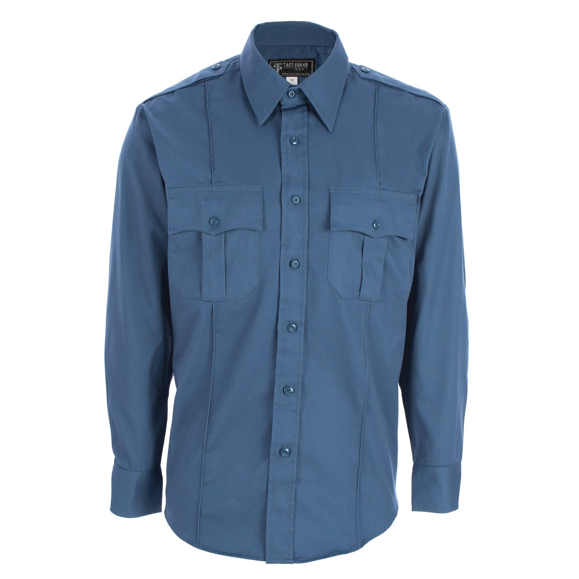 Tact Squad Men's Comfortable Polyester/Cotton Blend Long Sleeve Uniform Shirt - 8003