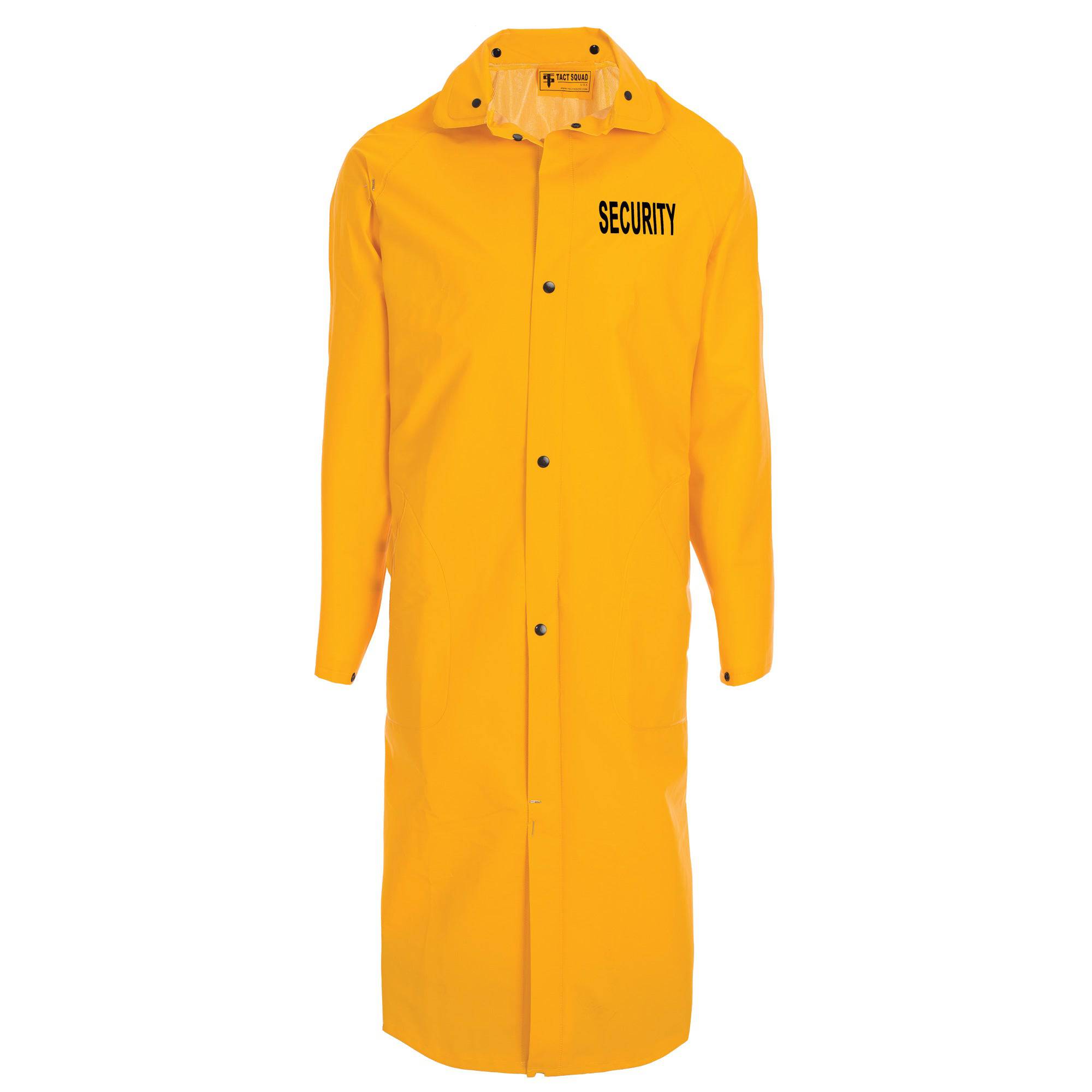 6011 Tact Squad PVC Coated Raincoat with Detachable Hood for Enforcement