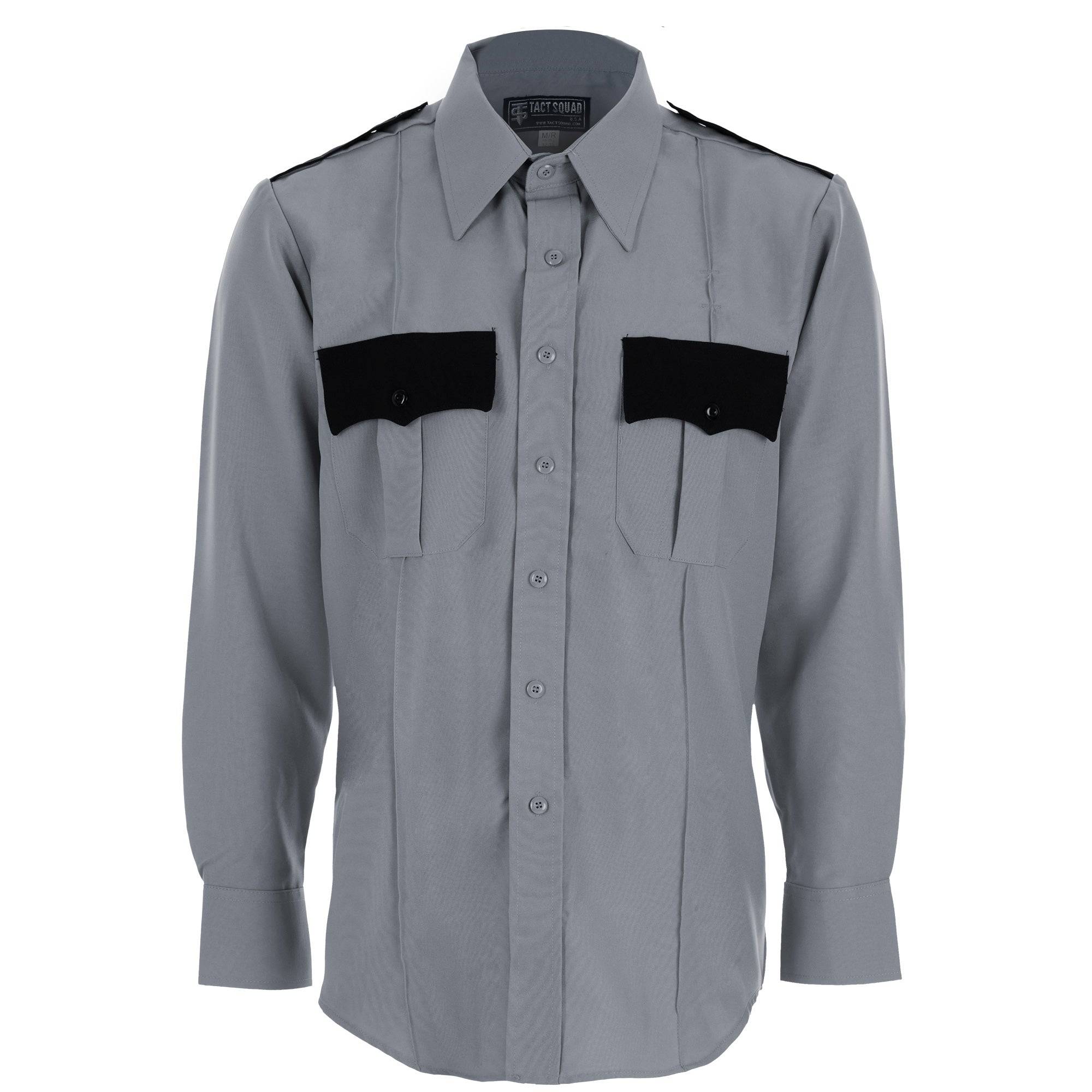 Men’s Tact Squad Two-Tone Polyester Long Sleeve Hidden-Zipper Shirt - 8002