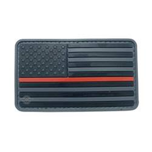 American Flag Black with Red Stripe Military Morale Patch for Bags and Clothing