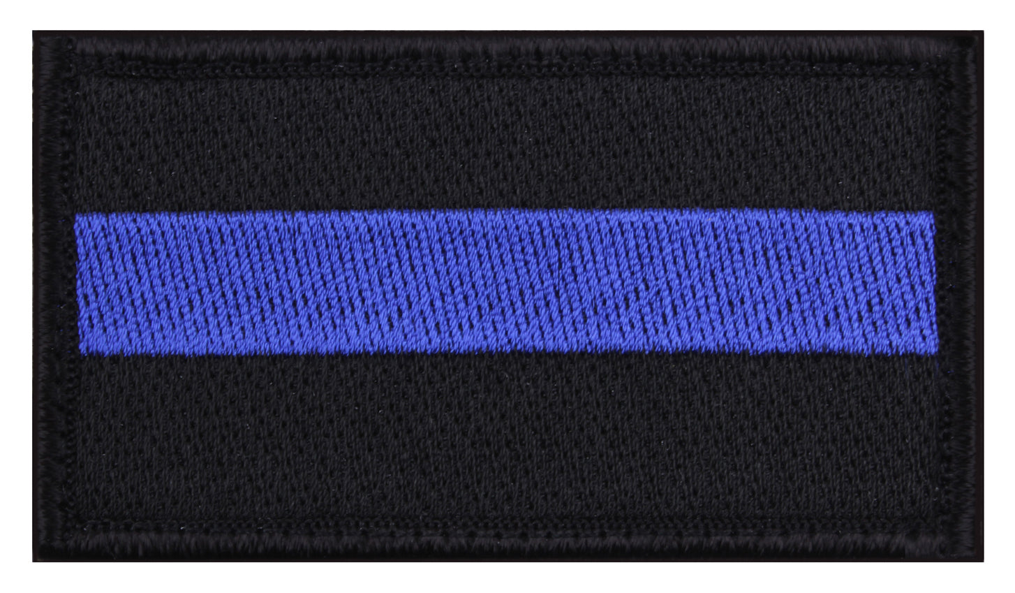 Hook Back Thin Blue Line Police Support Patch - Ideal for Various Items