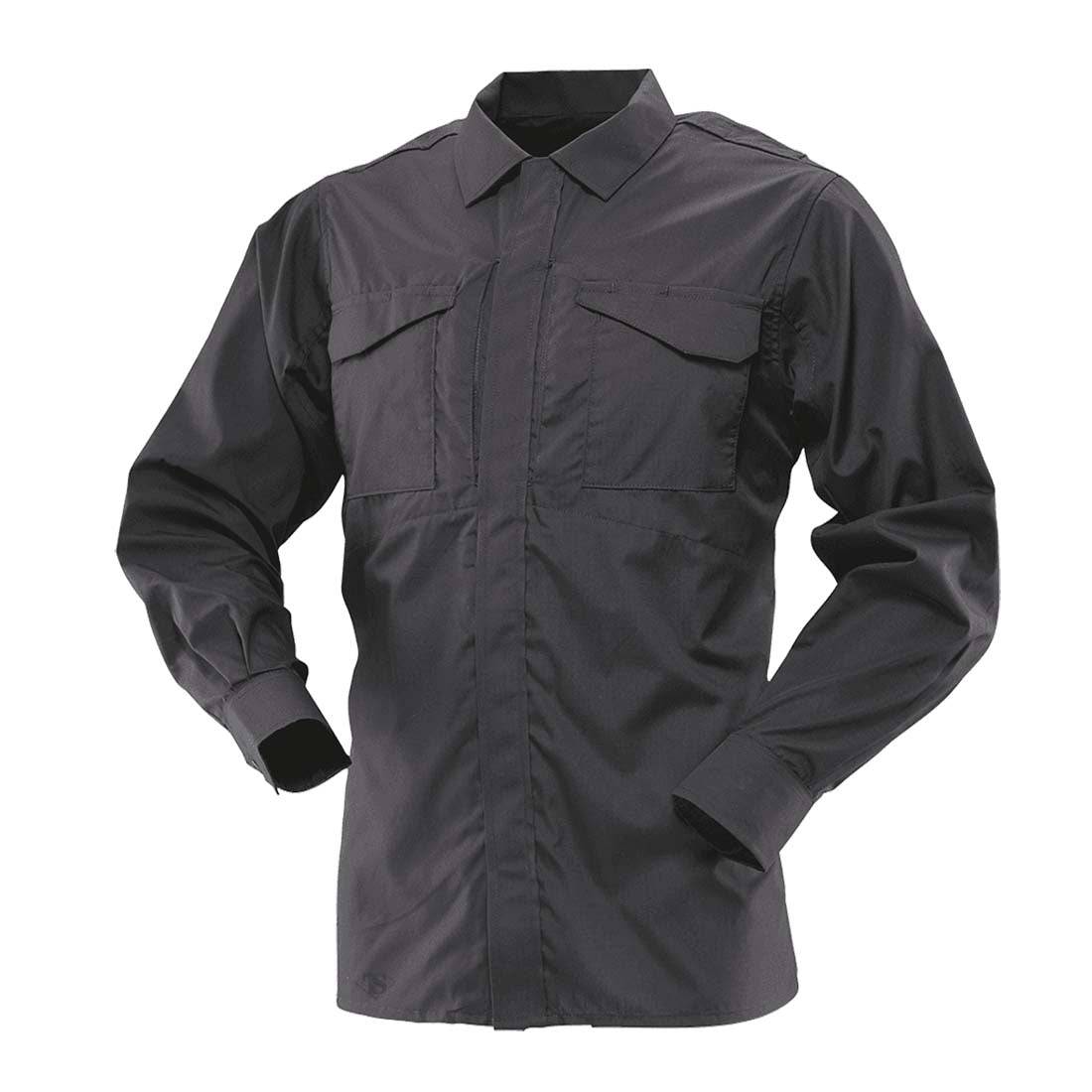 Tru-Spec 1051 Men's Black Ultralight Full - Feature Long Sleeve Uniform Shirt